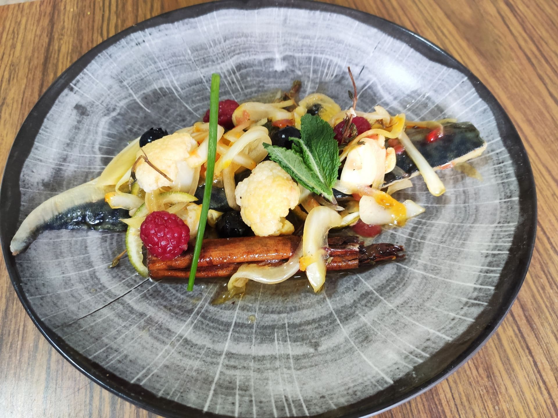 Mackerel Brasied with Pickes Vegies