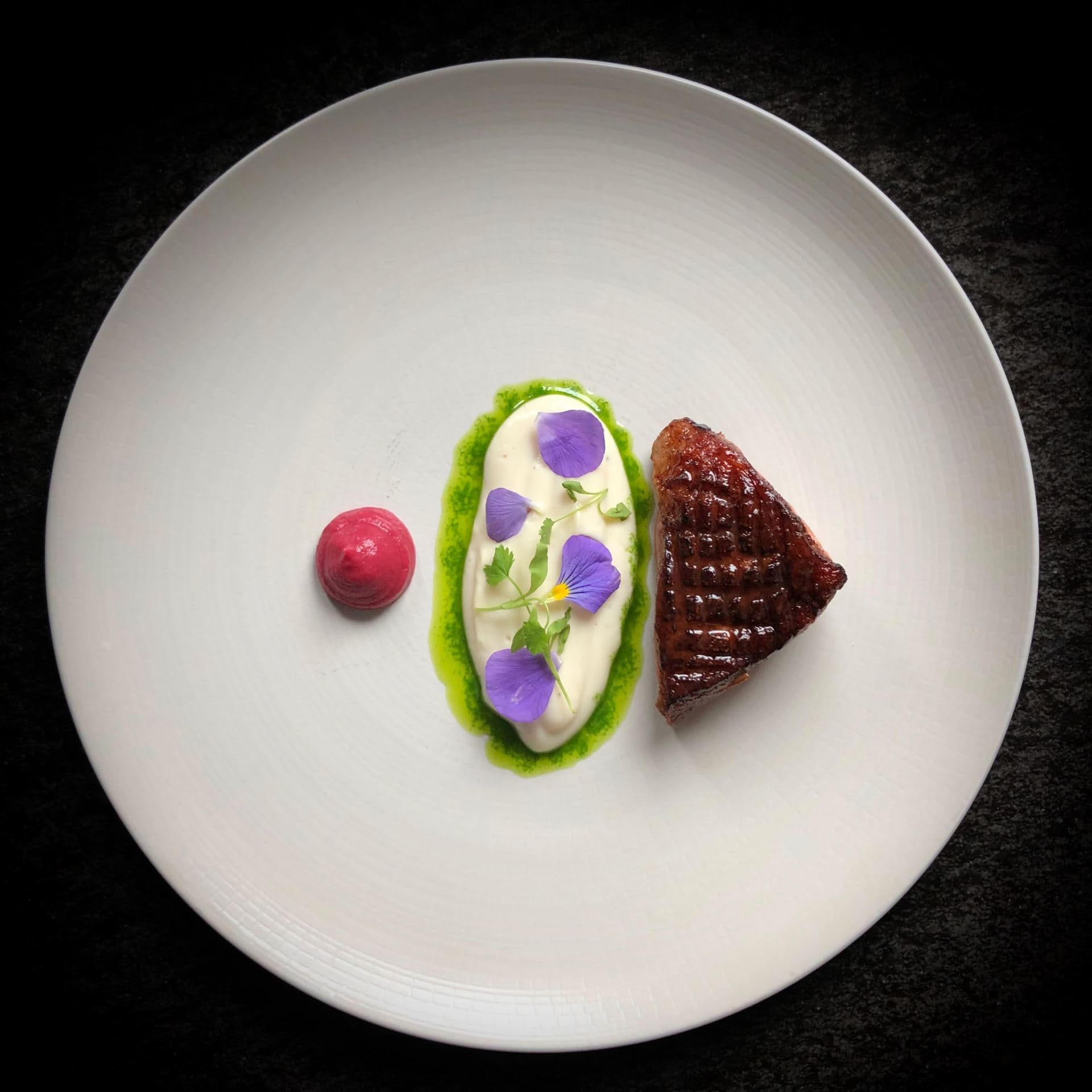 Lacquered duck breast