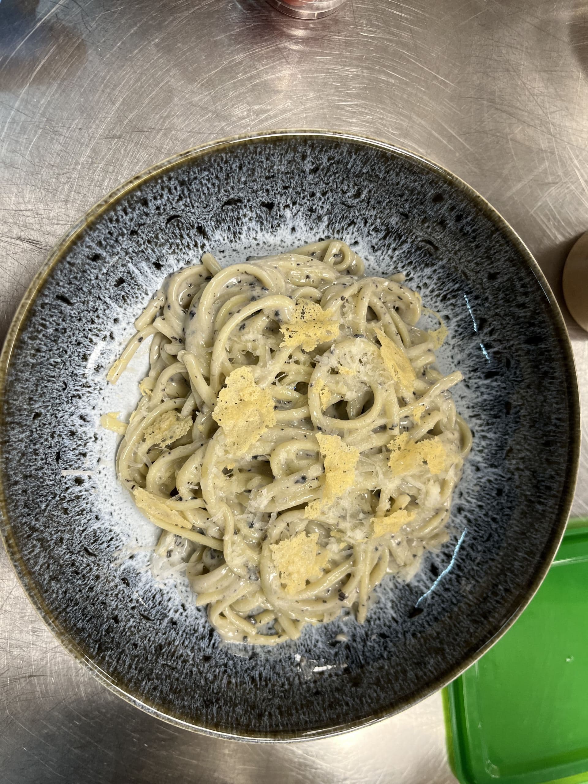 Fresh pasta in creamy Parmesan sauce