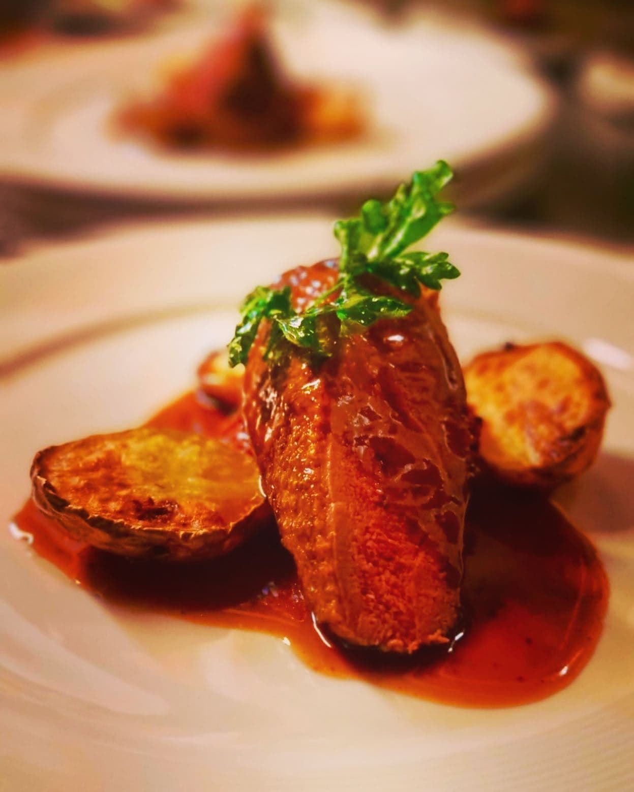 Pan fried duck breast