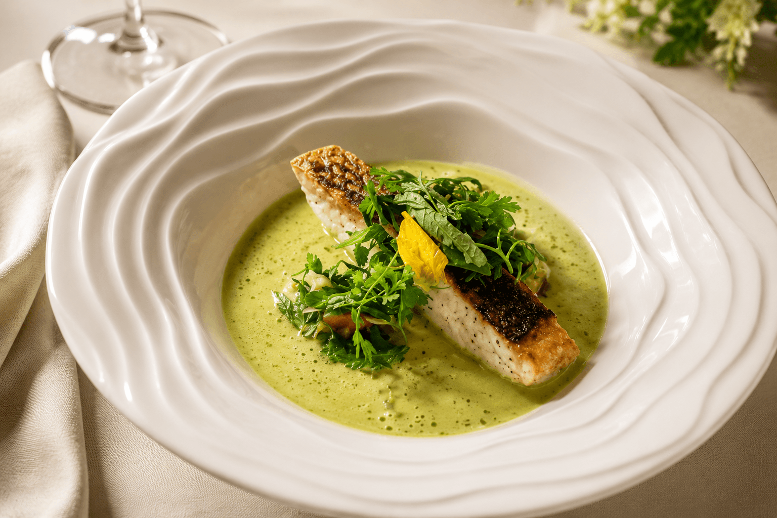 Grilled Wild Sea Bass