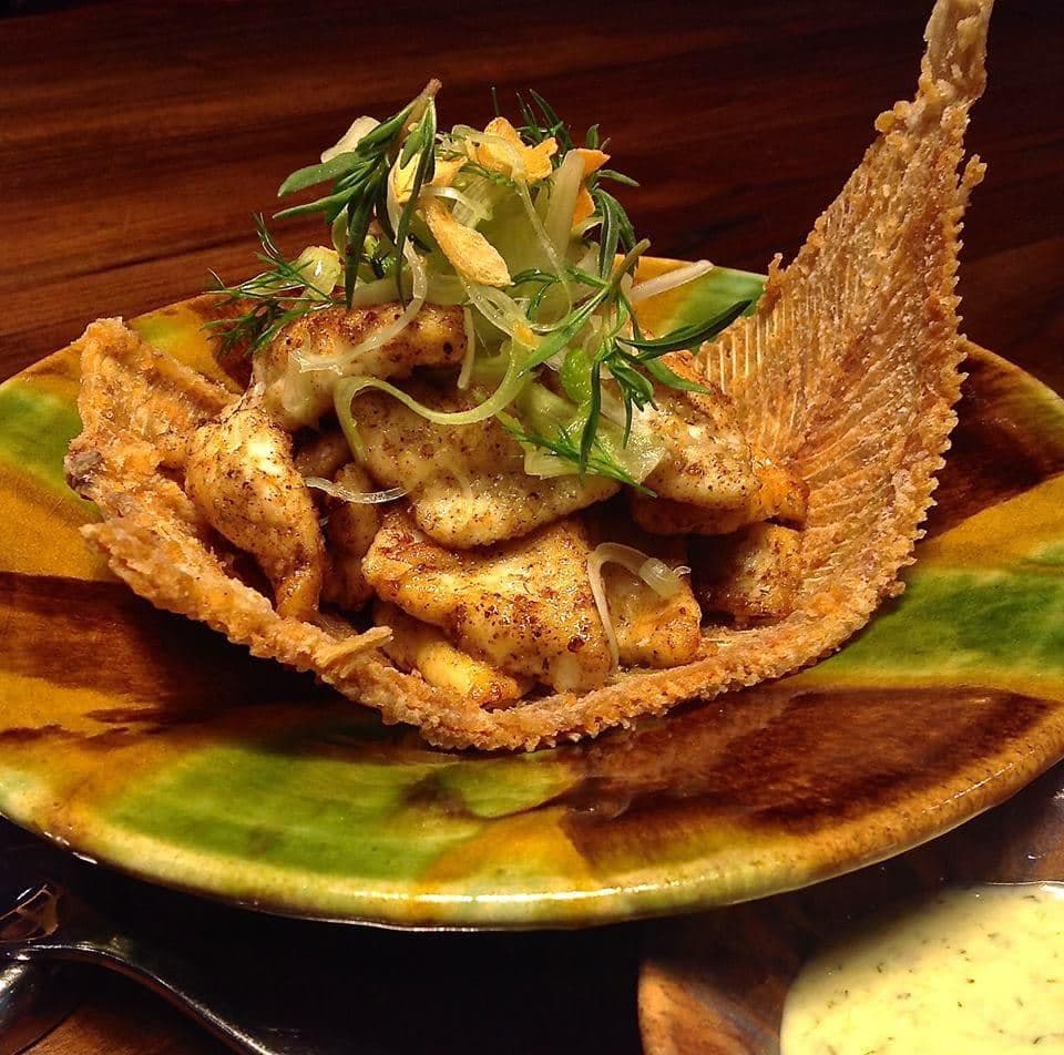 Crispy Sole Fillet with Fried Sole Bone