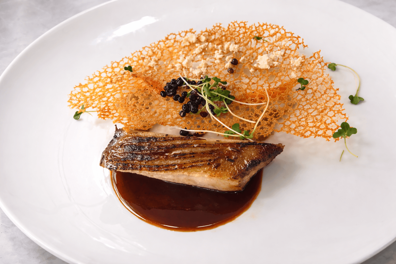 Orange-herb infused duck breast
